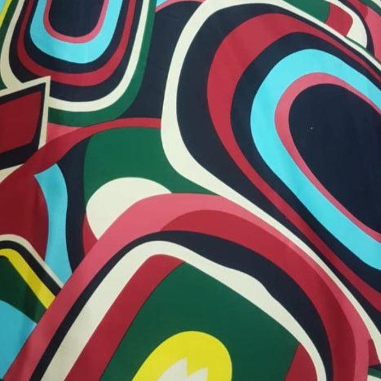 Printed Satin Dress Fabrics Screen Aqua Printed Duchess Satin Screen 150cm (4749605470297)