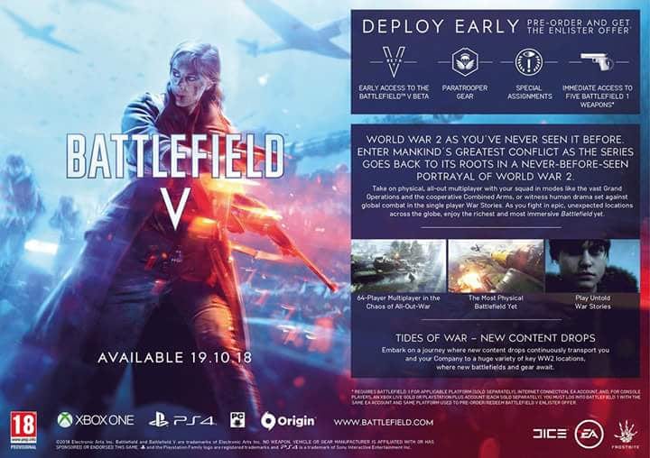 PS4 Games Gaming Battlefield V PS4 (2061766754393)