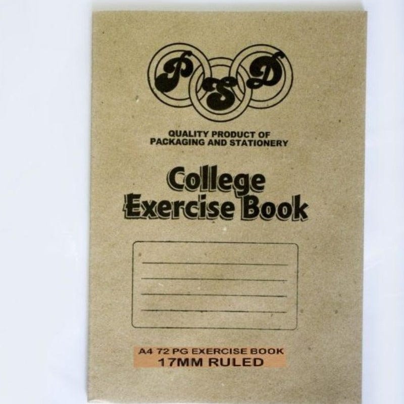 PSD Tech & Office A4 Feint 17mm Ruled College Exercise Book  72 Pages (4734469668953)