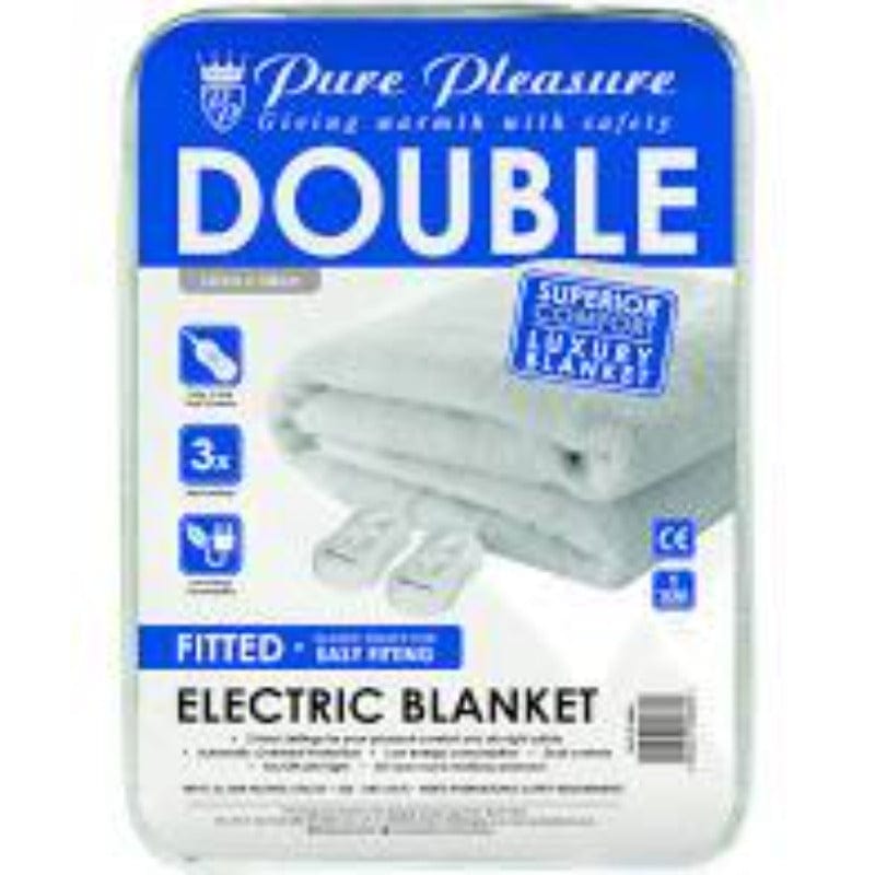 PURE PLEASURE ELECTRIC BLANKET Double 137x188 Pure Pleasure Sherpa Full Fitted Electric Blanket With Elastic (6562276409433)