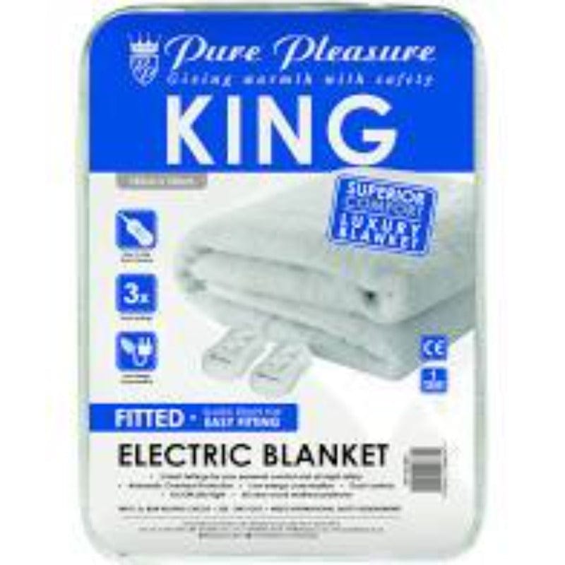 PURE PLEASURE ELECTRIC BLANKET King 183x188 Pure Pleasure Sherpa Full Fitted Electric Blanket With Elastic (6562276409433)