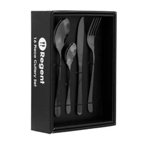 Regent CUTLERY Regent Chiswick Stainless Steel Black 16 Piece Cutlery Set 54058 (6960078618713)