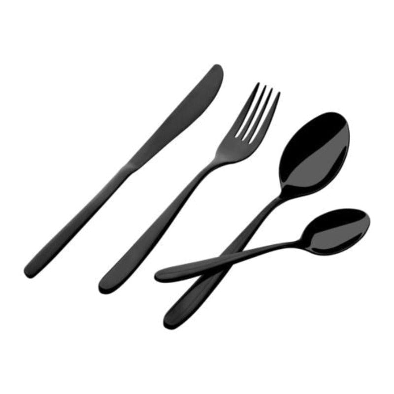Regent CUTLERY Regent Chiswick Stainless Steel Black 16 Piece Cutlery Set 54058 (6960078618713)