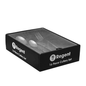 Regent CUTLERY Regent Chiswick Stainless Steel Black 16 Piece Cutlery Set 54058 (6960078618713)