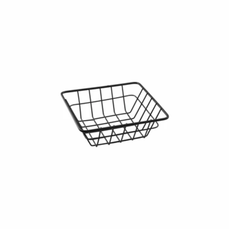 Regent Kitchen Regent Wire Service Basket Square Powder Coated Black (4742484295769)