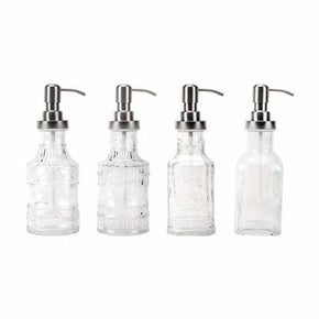 Regent SALT & PEPPER Regent Glass Assorted Designs Soap Dispensers 4 Pieces 450ml 27182 (6995497189465)