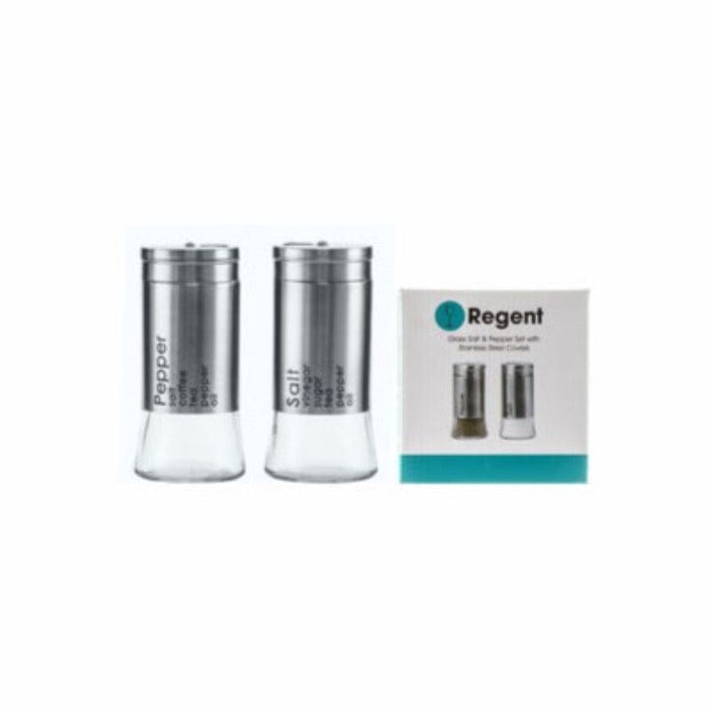 Regent SALT & PEPPER Regent Salt & Pepper Glass Shakers With Metal Coating - 2 Piece 125ml (6995479134297)
