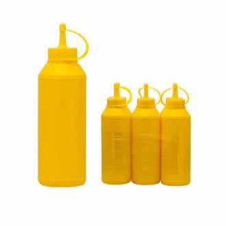 Regent Sauce Bottle Regent Plastic Sauce Bottle Yellow 6pk (4742497730649)