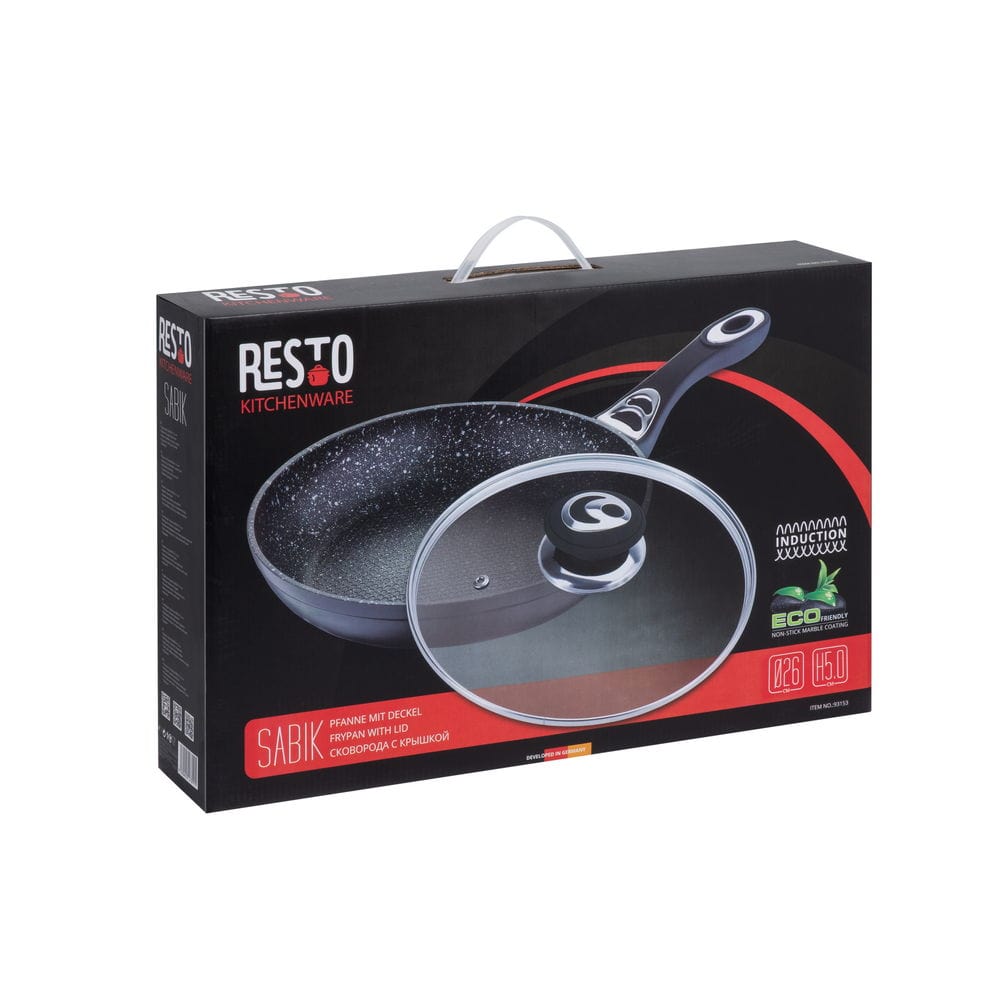 Resto POTS Resto Sabik Non-Stick Frying Pan With Lid 26cm Black (7221709045849)