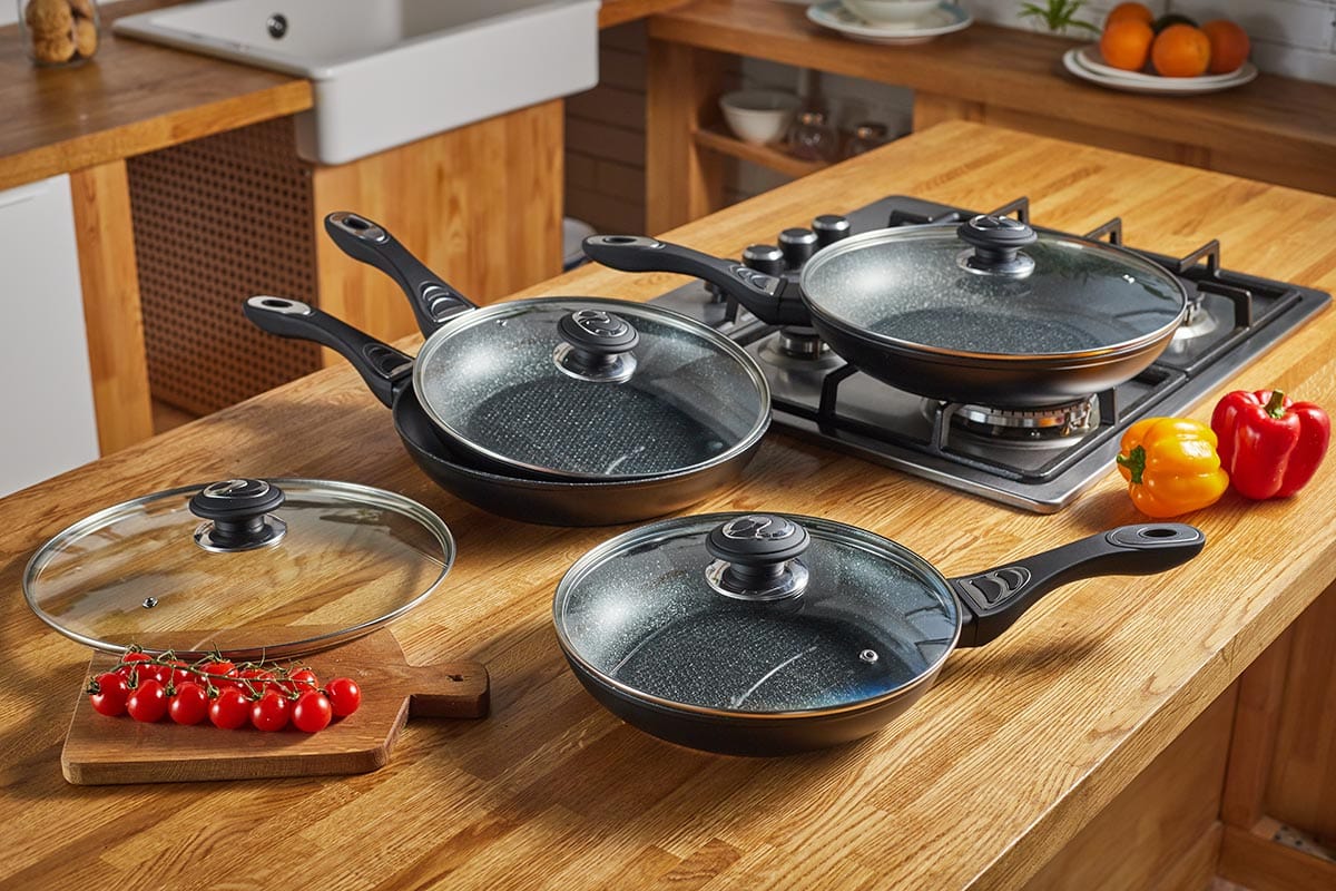 Resto POTS Resto Sabik Non-Stick Frying Pan With Lid 26cm Black (7221709045849)