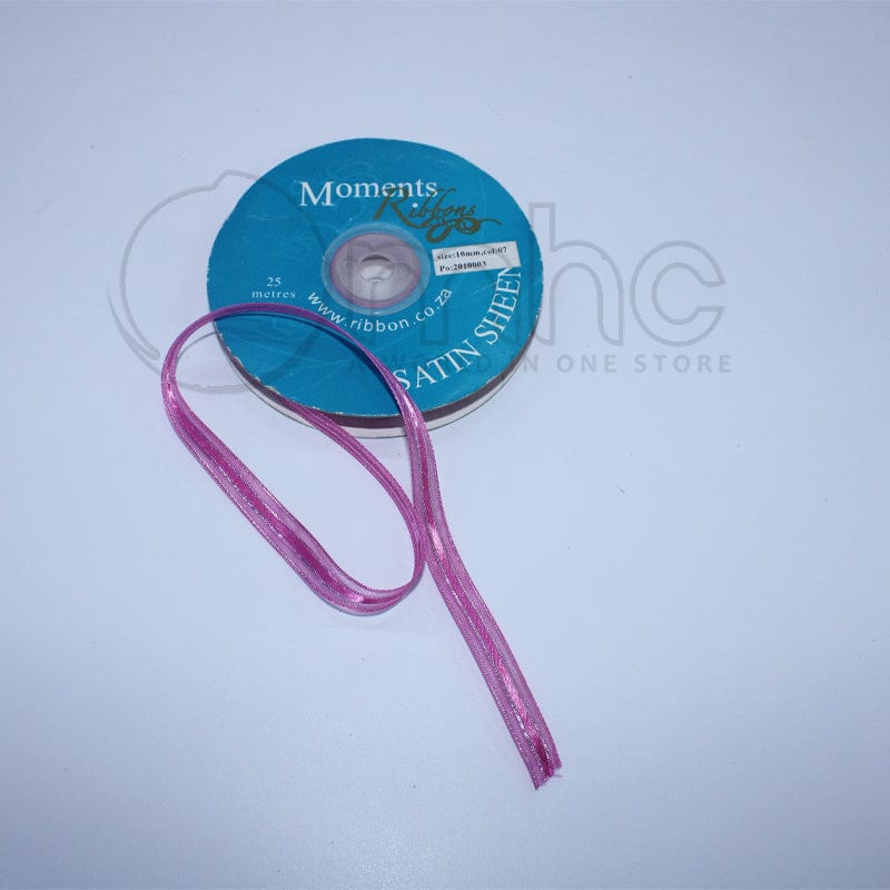 RIBBONS Habby Organza Satin Sheen Ribbon Cerise Pink 10mm (7255334584409)