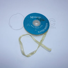 RIBBONS Habby Organza Satin Sheen Ribbon Yellow 15mm (7255337304153)