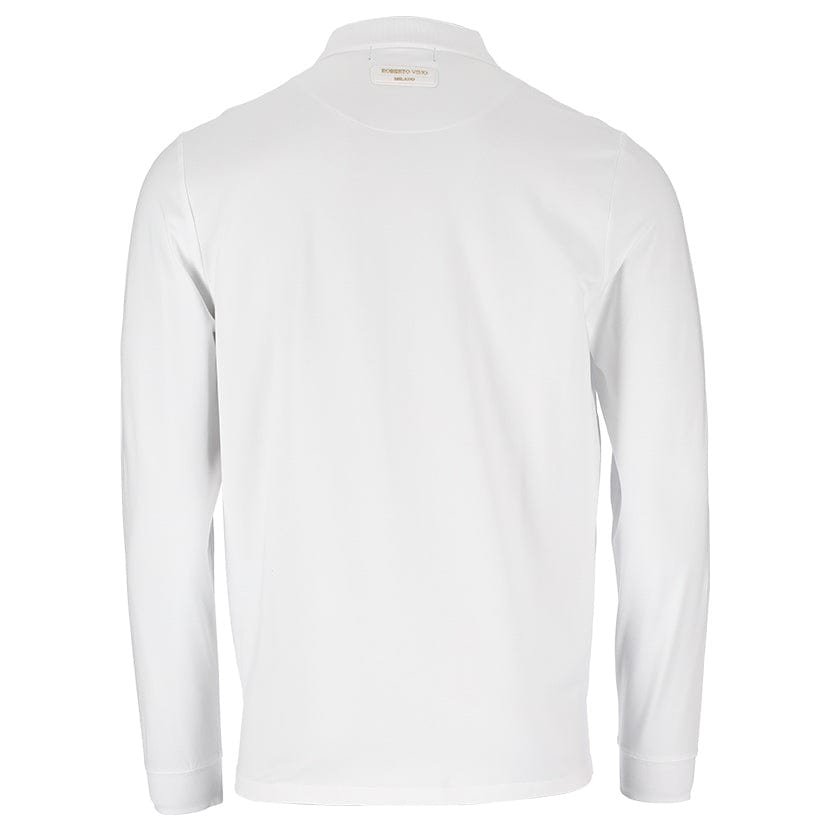Roberto Vino Golf t-shirt Roberto Vino Long Sleeve Polo Mens White (7280214507609)