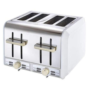 Russell Hobbs TOASTER Russell Hobbs RHWWT01 4 Slice White & Wood Toaster (2061777141849)