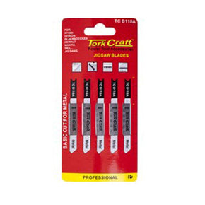 ryobi Hardware Tork Craft U-Shank Jigsaw Blades 5 Piece TC D (4509007577177)