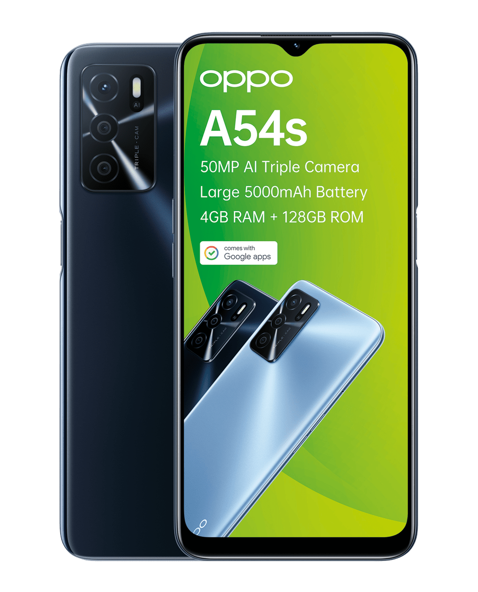 Samsung Mobile Phones OPPO A54s 128GB LTE Dual Sim  Crystal Black (7073994997849)
