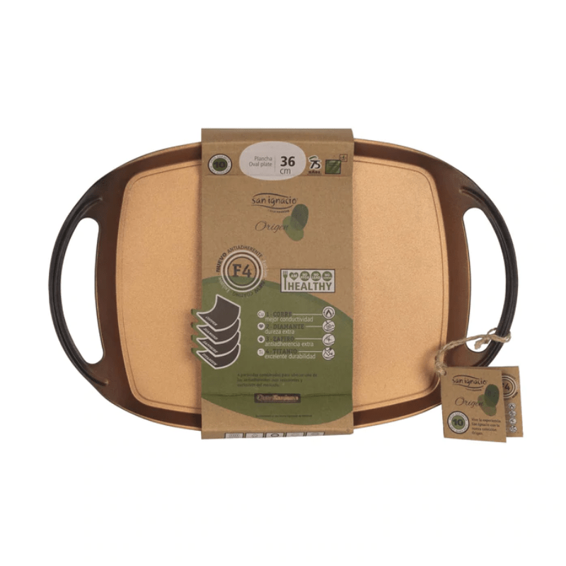 San Ignacio FRYING PAN San Ignacio Oval Grill Plate 36cm Rose Gold SG-6320 (7088319856729)