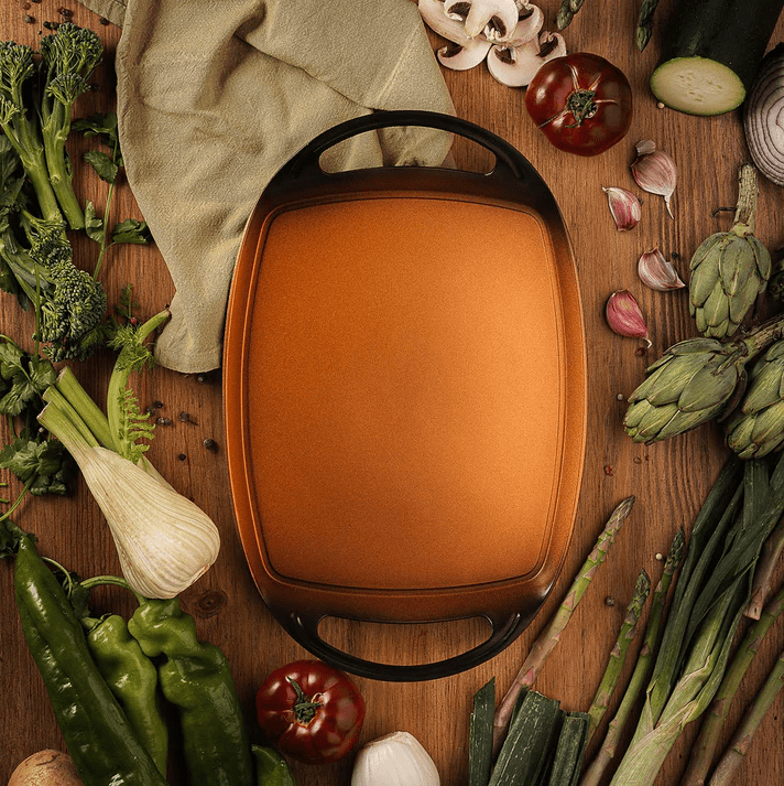 San Ignacio FRYING PAN San Ignacio Oval Grill Plate 36cm Rose Gold SG-6320 (7088319856729)