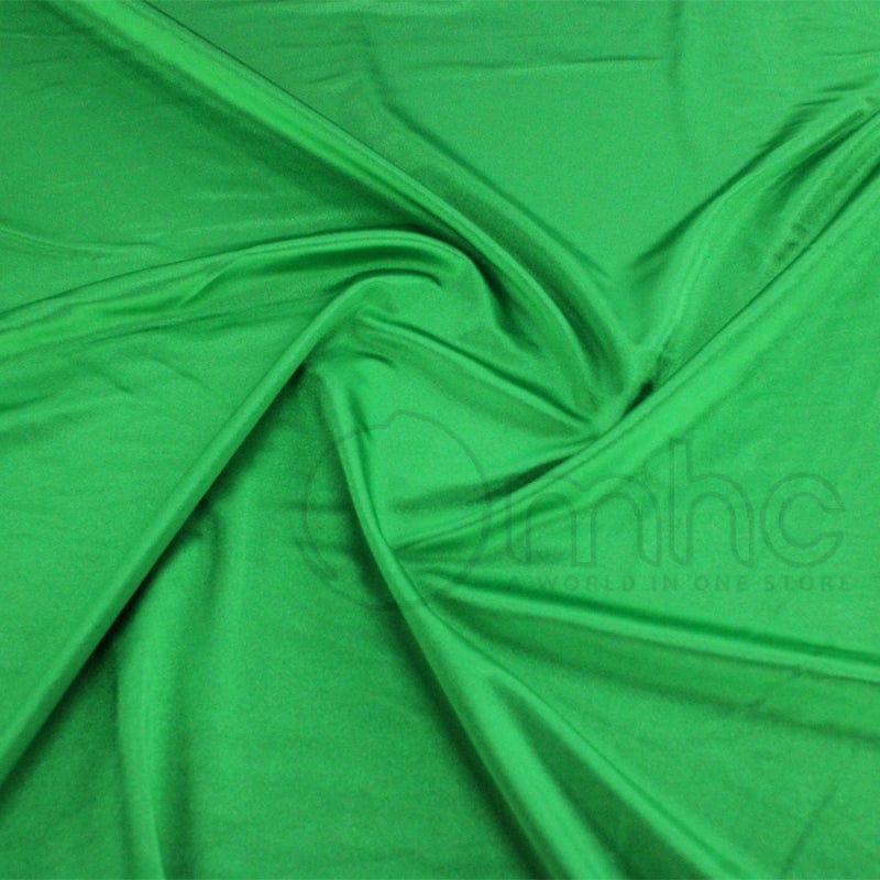 SATIN Dress Fabrics Bright Green Ferrogamo Satin Fabric 150cm (7175701233753)