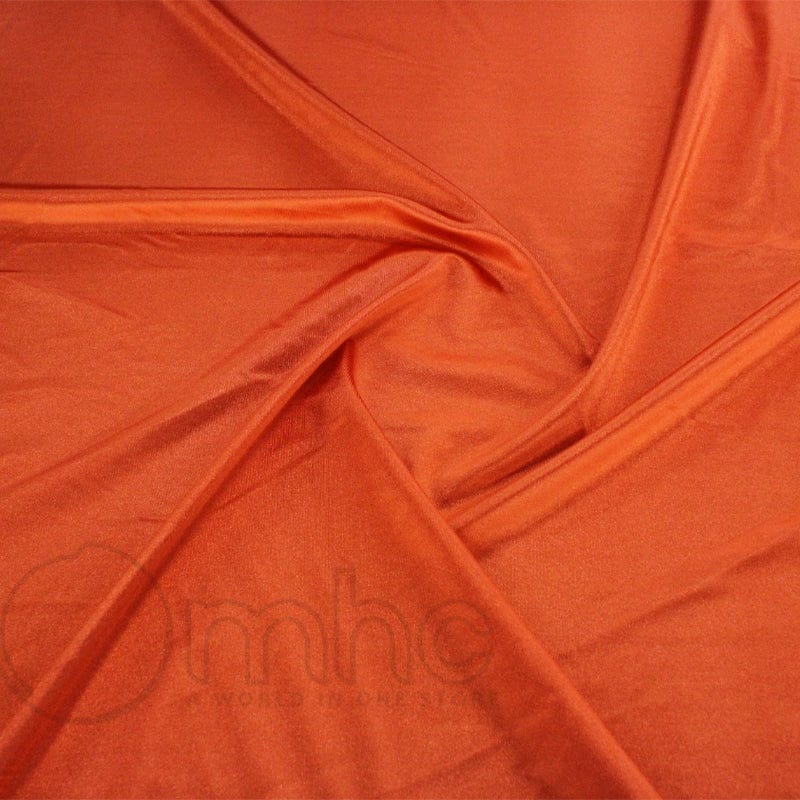 SATIN Dress Fabrics Bright Orange Ferrogamo Satin Fabric 150cm (7175701233753)