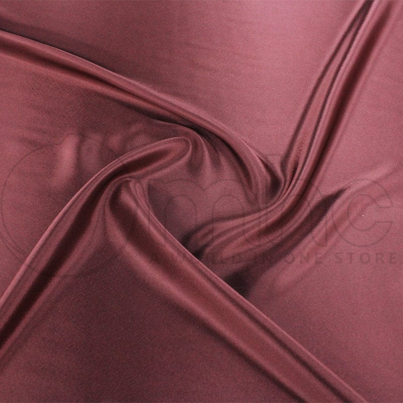 SATIN Dress Fabrics Cherry Mahaogony Zara Satin Fabric 150cm (7221068922969)