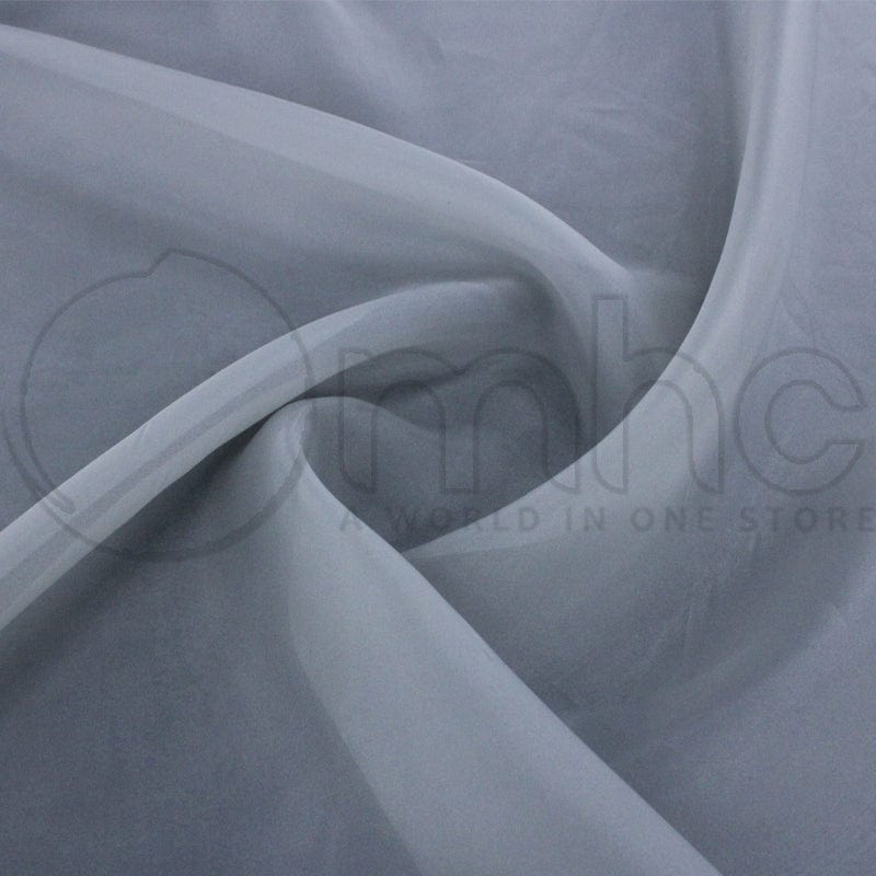 SATIN Dress Fabrics Grey Satin Organdy Fabric 145cm (7241169043545)