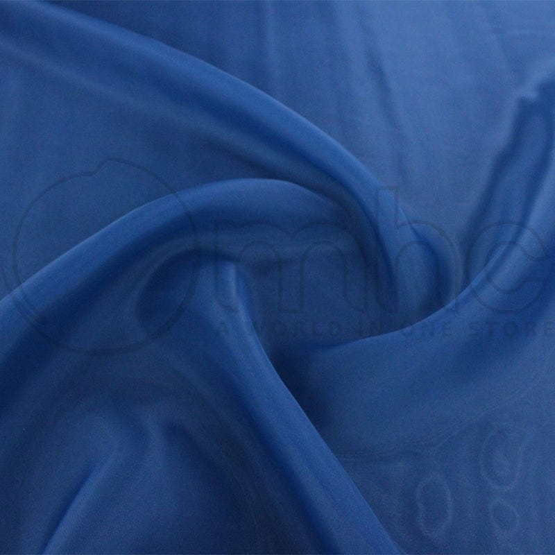 SATIN Dress Fabrics Moroccan Blue Satin Organdy Fabric 145cm (7241169043545)