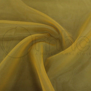 SATIN Dress Fabrics Mustard Satin Organdy Fabric 145cm (7241169043545)