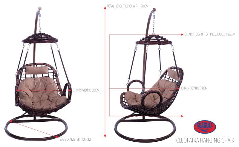SEAGULL HANGING CHAIR Seagull Cleopatra Hanging Patio Chair (2061789134937)