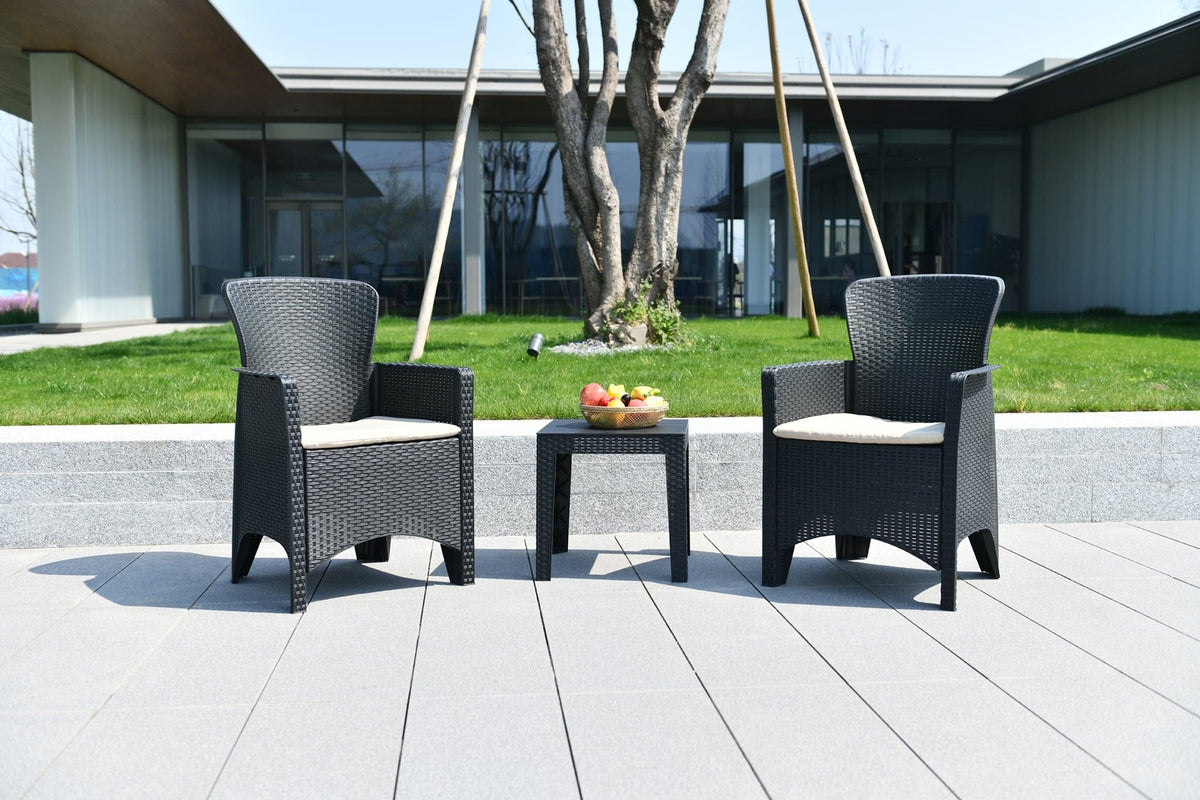 SEAGULL Patio Sets Seagull Table & Chair Set 2 Seater Grey (7141599150169)
