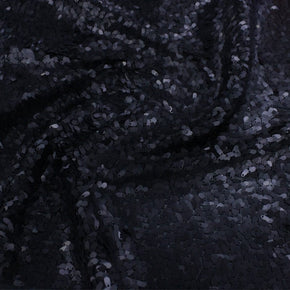 SEQUINS Dress Fabrics Black Hello Dull Sequin Fabric 120cm (7263441322073)