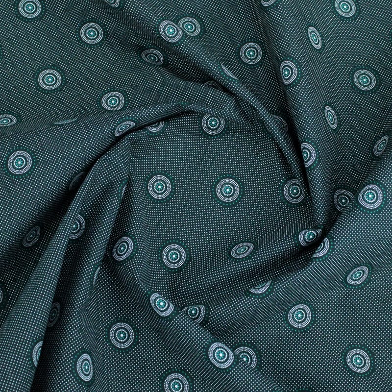 SHWE SHWE Dress Fabrics Bottle Green Printed Shwe Shwe Fabric 150 cm (6637193887833)