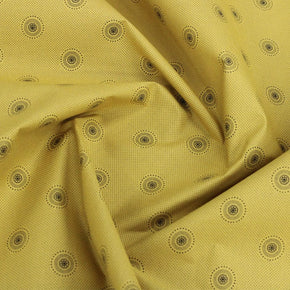 SHWE SHWE Dress Fabrics Mustard Printed Shwe Shwe Fabric 150 cm (6637193887833)
