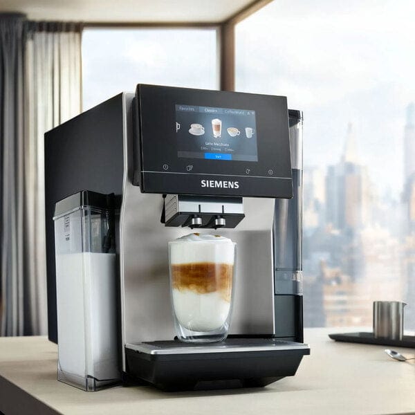 SIEMENS COFFEE MACHINE Siemens Fully Automatic Coffee Machine EQ.700 Integral Inox Silver Metallic TQ703R07 (7188408598617)