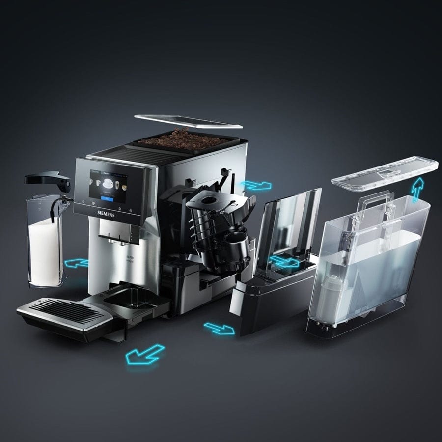 SIEMENS COFFEE MACHINE Siemens Fully Automatic Coffee Machine EQ.700 Integral Inox Silver Metallic TQ703R07 (7188408598617)