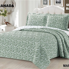 SIMON BAKER BEDSPREAD Simon Baker Granada Jacquard Bedspread Marine (6595056271449)