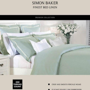 SIMON BAKER Duvet Cover Queen Duvet Cover Set Marine Simon Baker 200 Thread Count Cotton Satin Stitched Duvet Cover Set Marine (6596021387353)