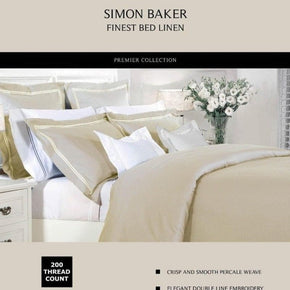 SIMON BAKER Duvet Cover Queen Duvet Cover Set Natural Simon Baker 200 Thread Count Cotton Satin Stitched Duvet Cover Set Natural (6596018274393)