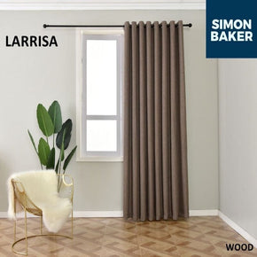 SIMON BAKER EYELET CURTAIN Simon Baker Larrisa Wood Ready Made Eyelet Curtain (6596763091033)