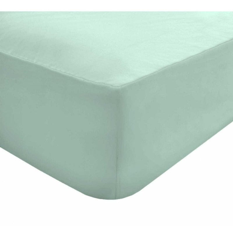 SIMON BAKER FITTED SHEET Duck Egg / Double Simon Baker T144 Polycotton Double Fitted Sheet (6976537821273)