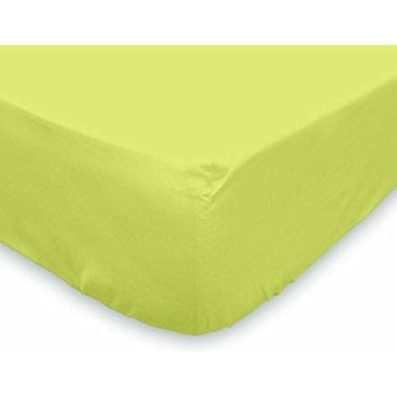 SIMON BAKER FITTED SHEET Lime / Queen Simon Baker T144 Polycotton Queen Fitted Sheet (6976539492441)