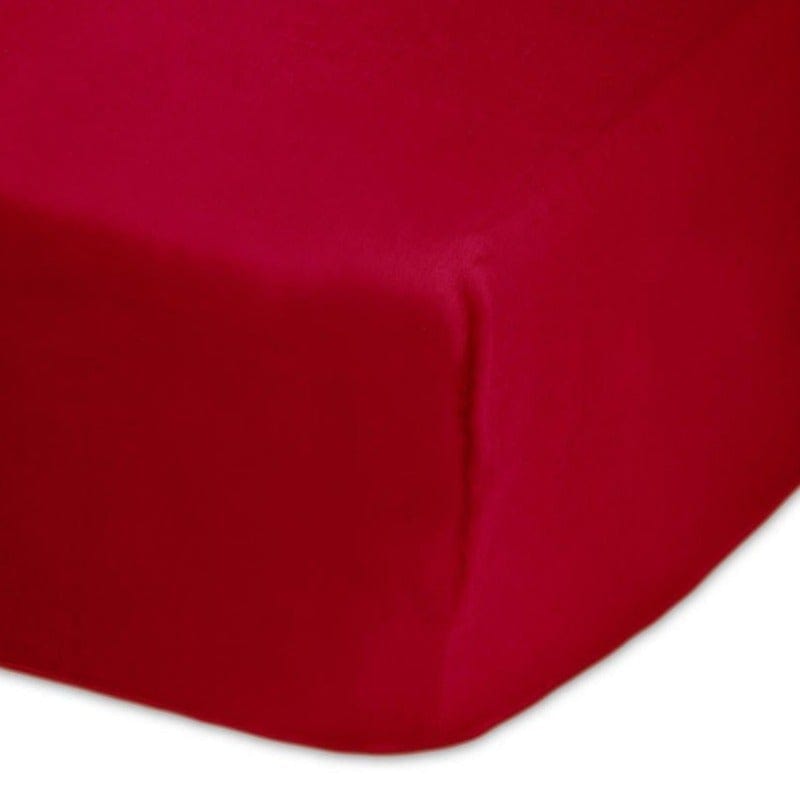 SIMON BAKER FITTED SHEET Red / Double Simon Baker T144 Polycotton Double Fitted Sheet (6976537821273)