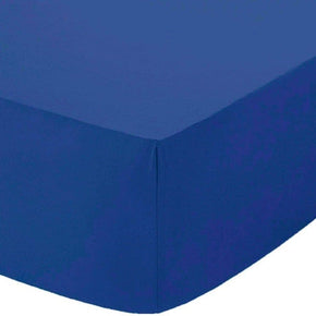 SIMON BAKER FITTED SHEET Royal Blue / 3/4 Simon Baker T144 Polycotton Three Quarter Fitted Sheet (6976537002073)