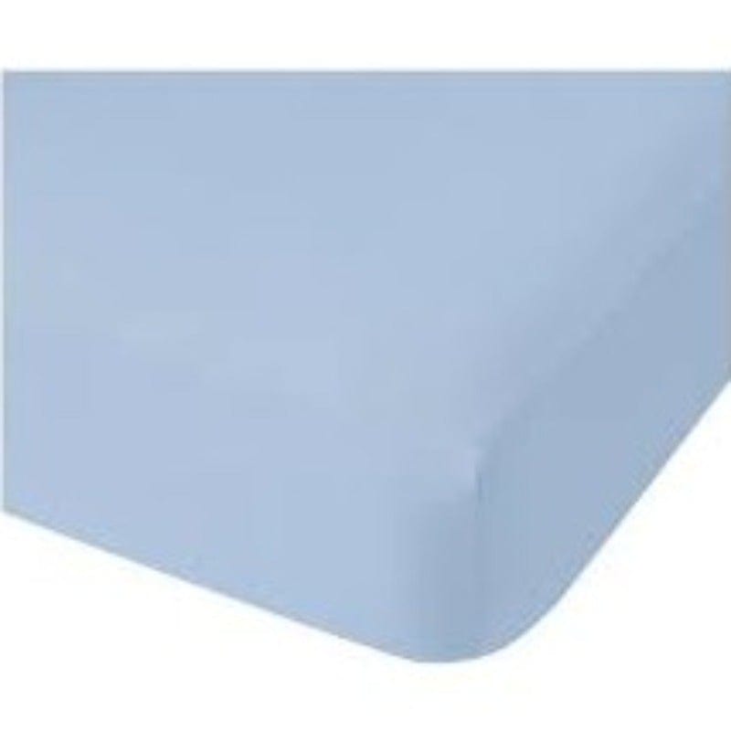 SIMON BAKER FITTED SHEET Sky Blue / 3/4 Simon Baker T144 Polycotton Three Quarter Fitted Sheet (6976537002073) (8018278776921)