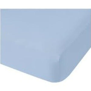 SIMON BAKER FITTED SHEET Sky Blue / Double Simon Baker T144 Polycotton Double Fitted Sheet (6976537821273)