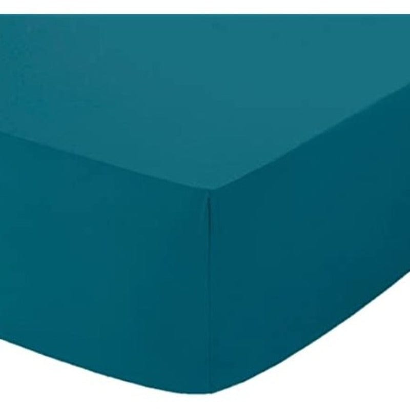 SIMON BAKER FITTED SHEET Turquoise / 3/4 Simon Baker T144 Polycotton Three Quarter Fitted Sheet (6976537002073) (8018278776921)