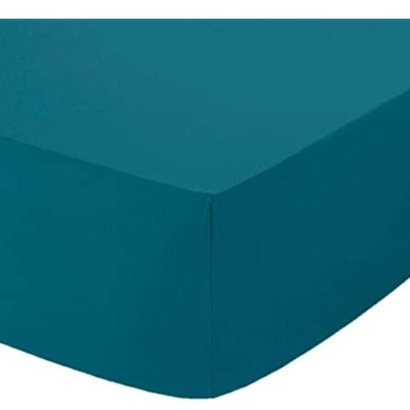 SIMON BAKER FITTED SHEET Turquoise / King Simon Baker T144 Polycotton King Fitted Sheet (6976540082265)