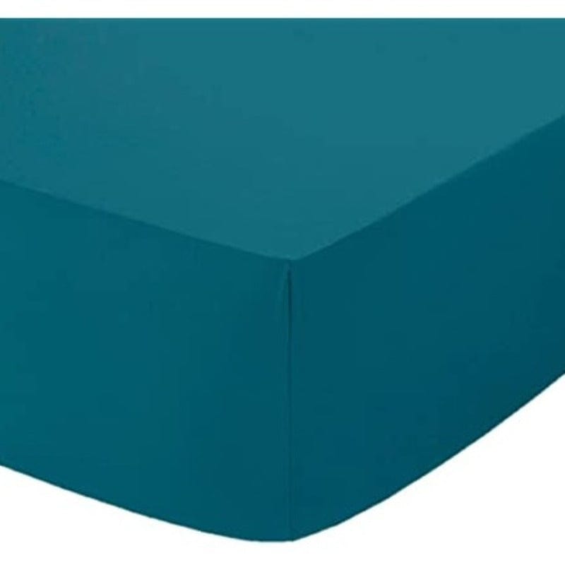 SIMON BAKER FITTED SHEET Turquoise / Queen Simon Baker T144 Polycotton Queen Fitted Sheet (6976539492441)