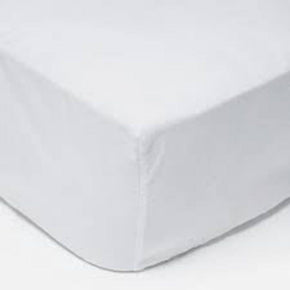 SIMON BAKER FITTED SHEET White / King Simon Baker T144 Polycotton King Fitted Sheet (6976540082265)