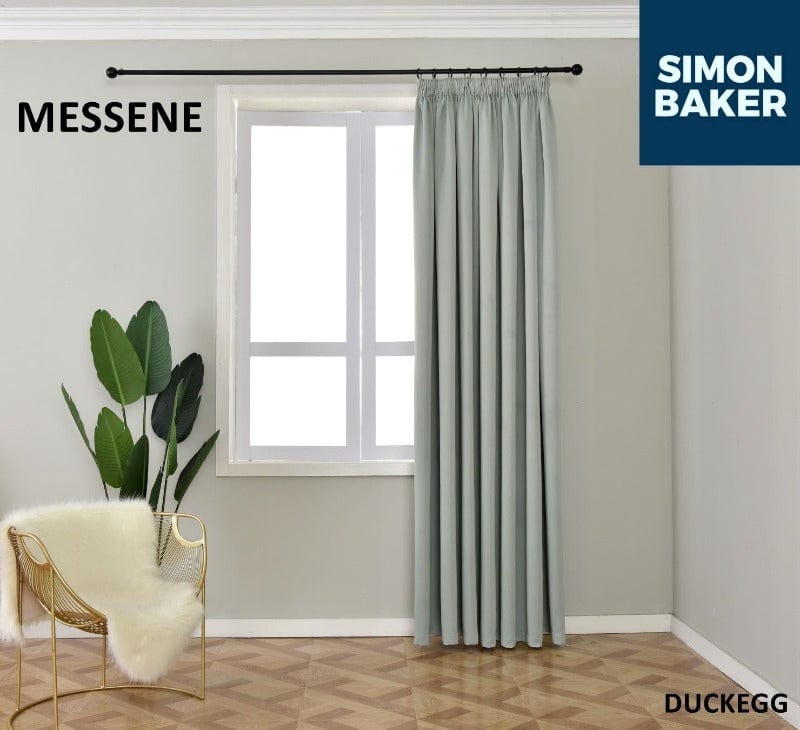 SIMON BAKER TAPE CURTAIN Messene Dove Grey 265 X 218 CM Simon Baker Messene Duck Egg Ready Made Tape Curtain (6596506779737)